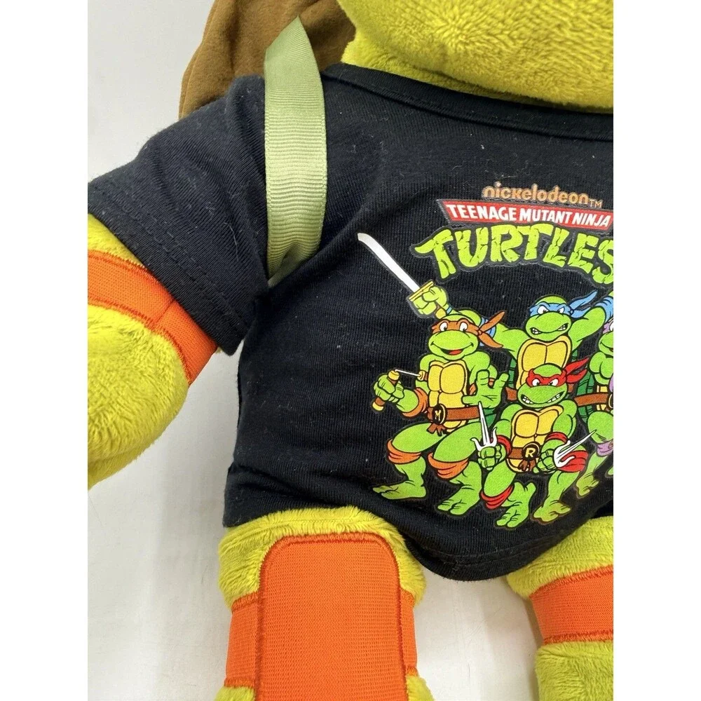 Build A Bear Michelangelo Teenage Mutant Ninja Turtles 2023 w/ Shell & Shirt